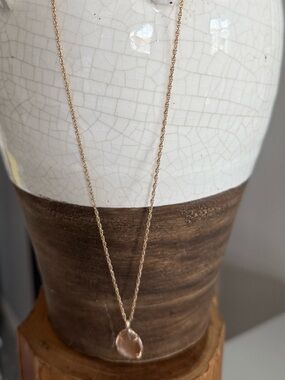 Kendra Scott Kiri Rose Gold Teardrop Pendant Necklace